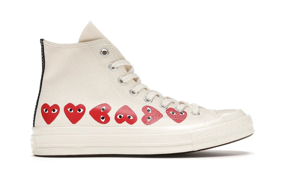 CONVERSE x PLAY COMME DES GARCONS CHUCK 70 MULTI HEART WHITE