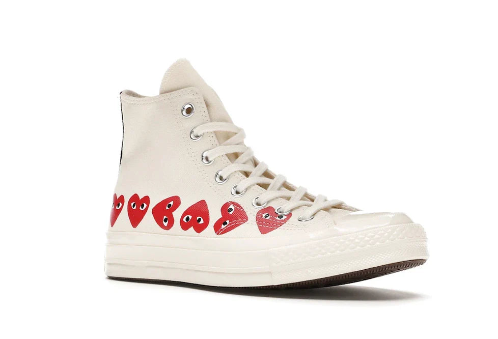 CONVERSE x PLAY COMME DES GARCONS CHUCK 70 MULTI HEART WHITE