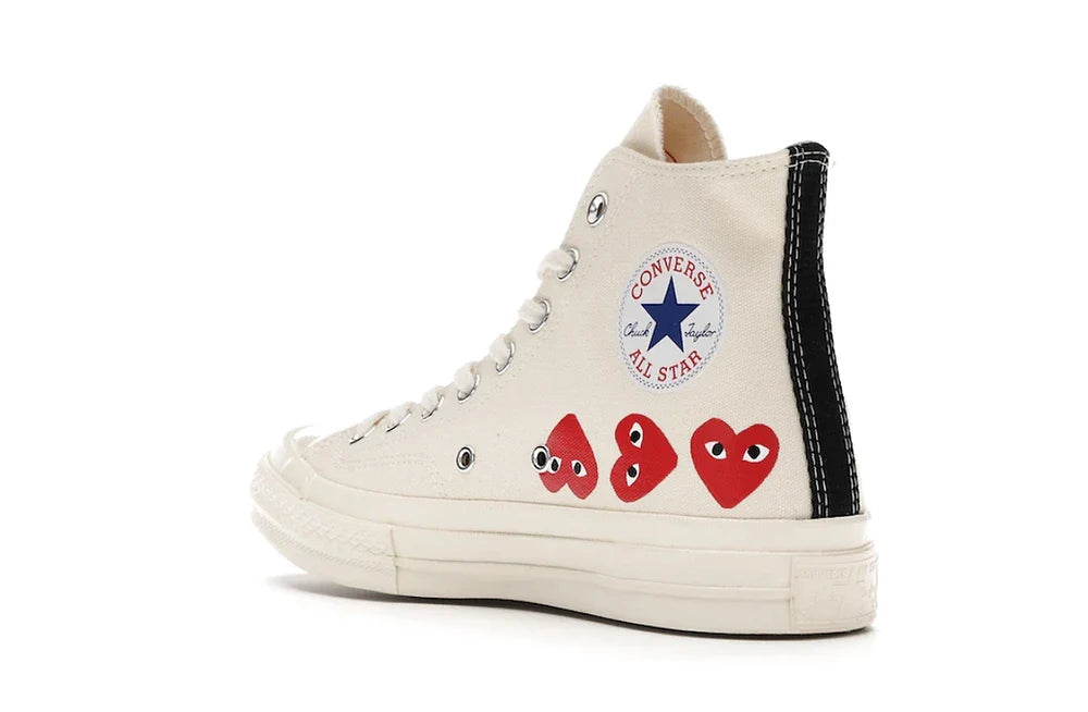 CONVERSE x PLAY COMME DES GARCONS CHUCK 70 MULTI HEART WHITE