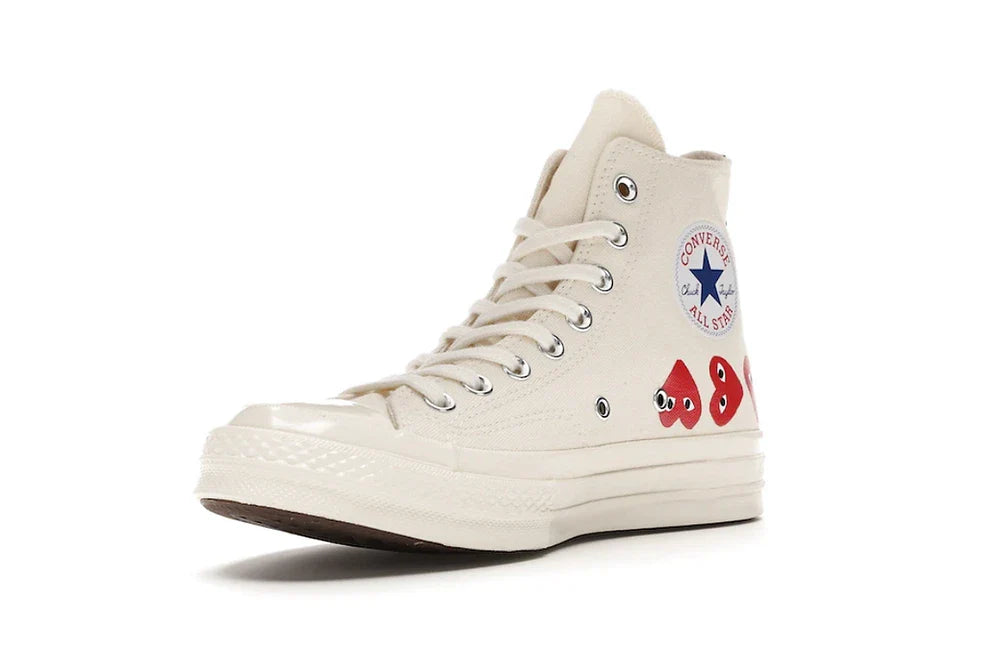CONVERSE x PLAY COMME DES GARCONS CHUCK 70 MULTI HEART WHITE