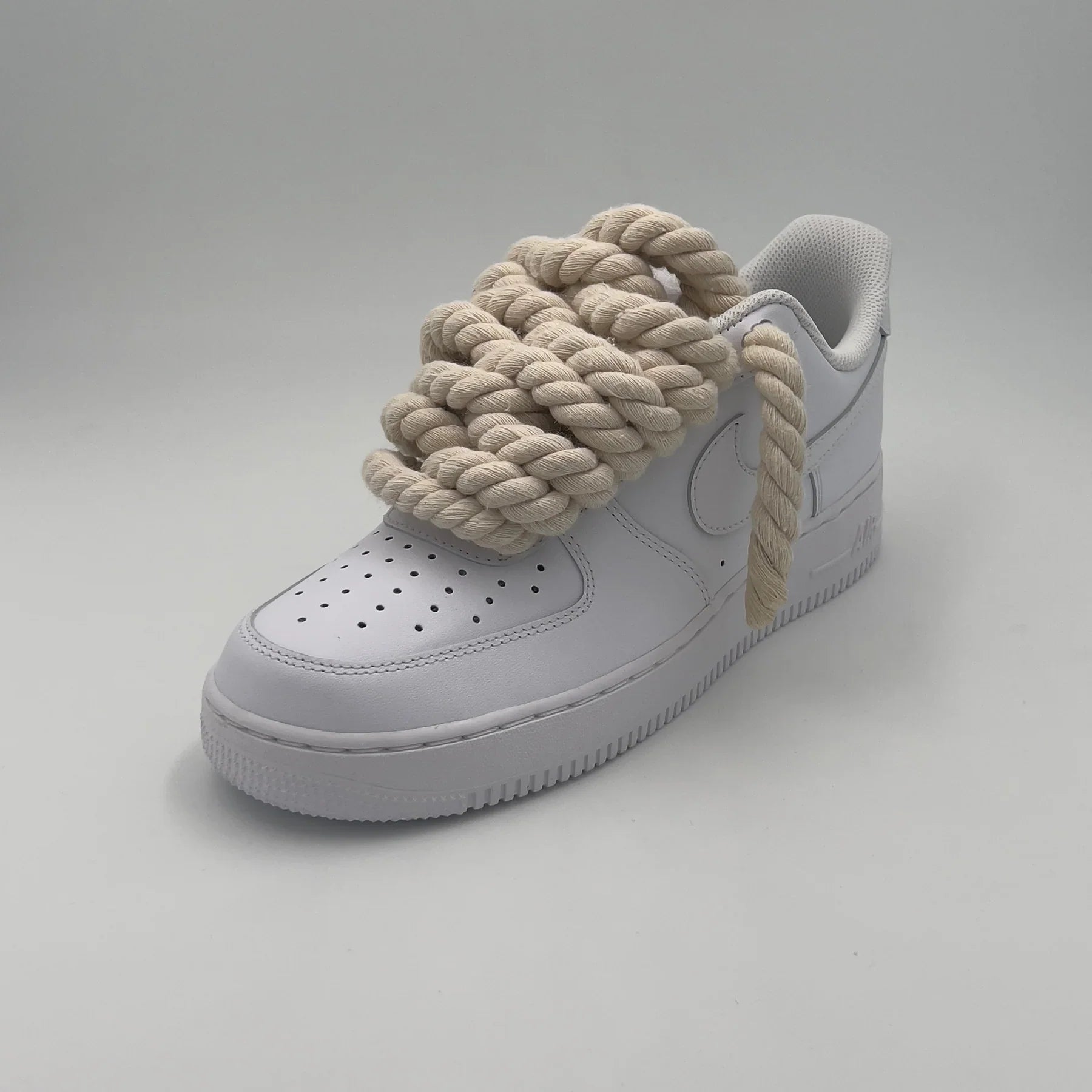 NIKE AIR FORCE 1 CUSTOM "ROPE LACES CREAM"