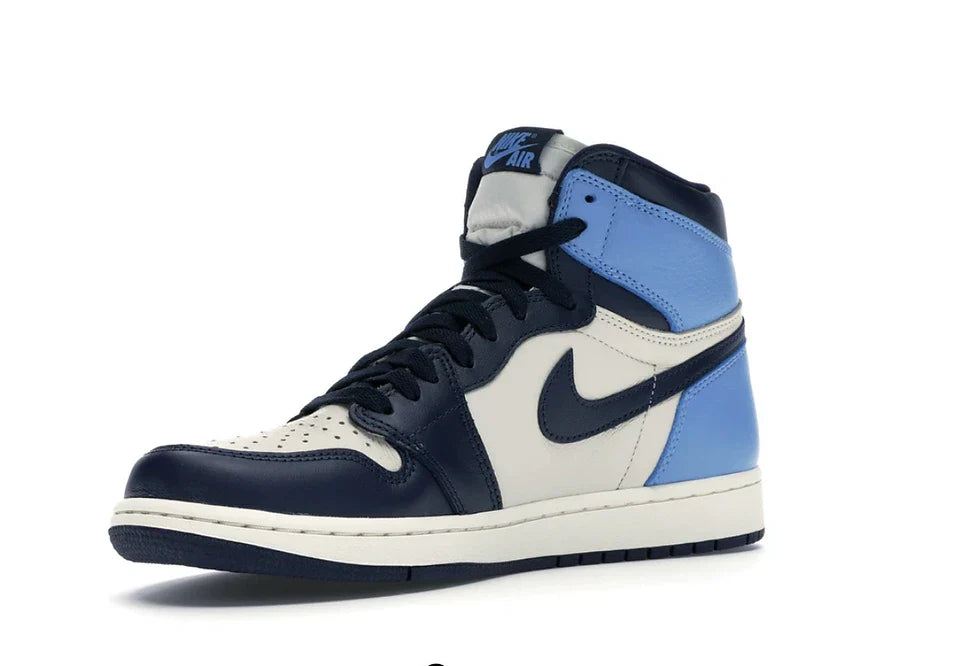 NIKE AIR JORDAN 1 RETRO HIGH OBSIDIAN/UNIVERSITY BLUE