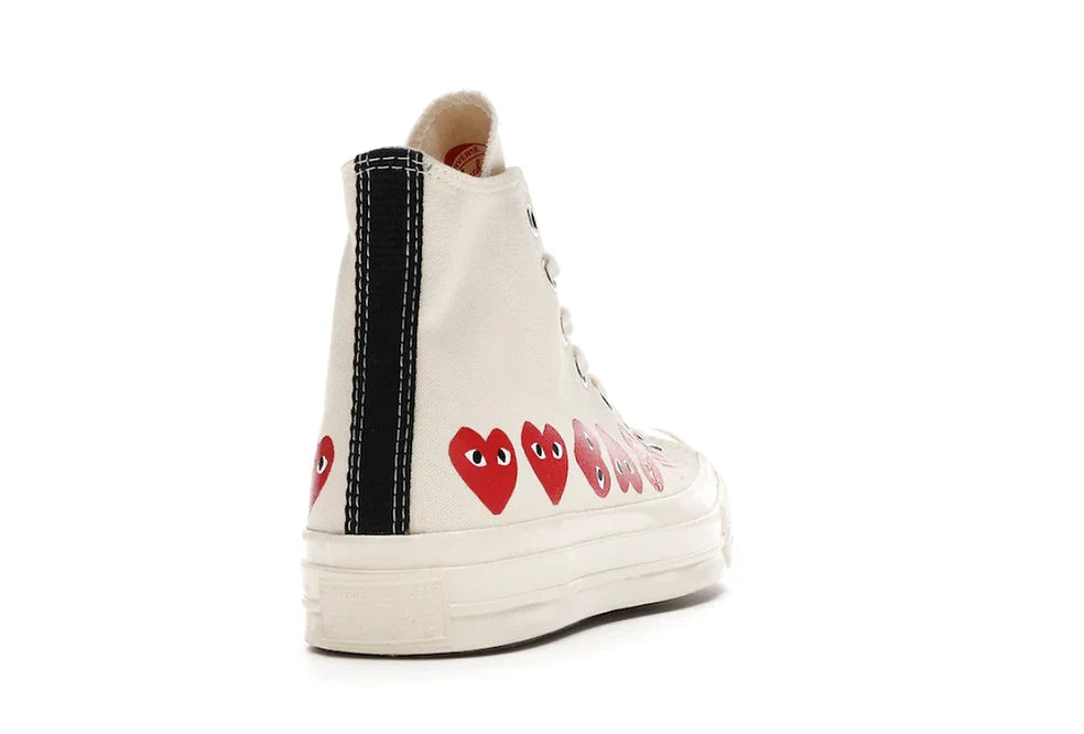 CONVERSE x PLAY COMME DES GARCONS CHUCK 70 MULTI HEART WHITE