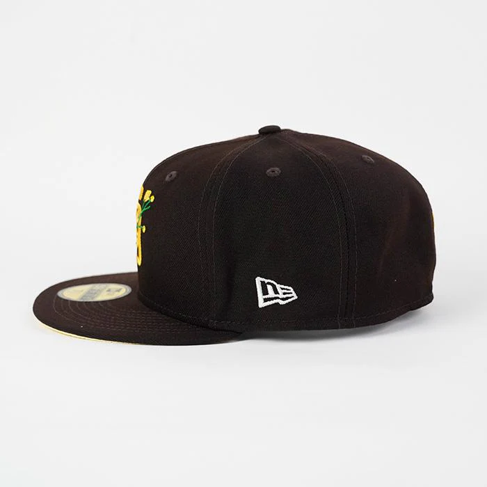 NEW BROWN WORLD SERIES BLOOM PATCH 59FIFTY FITTED CAP