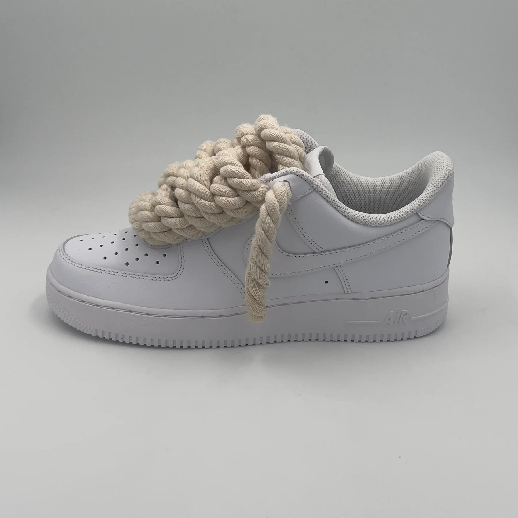 NIKE AIR FORCE 1 CUSTOM "ROPE LACES CREAM"