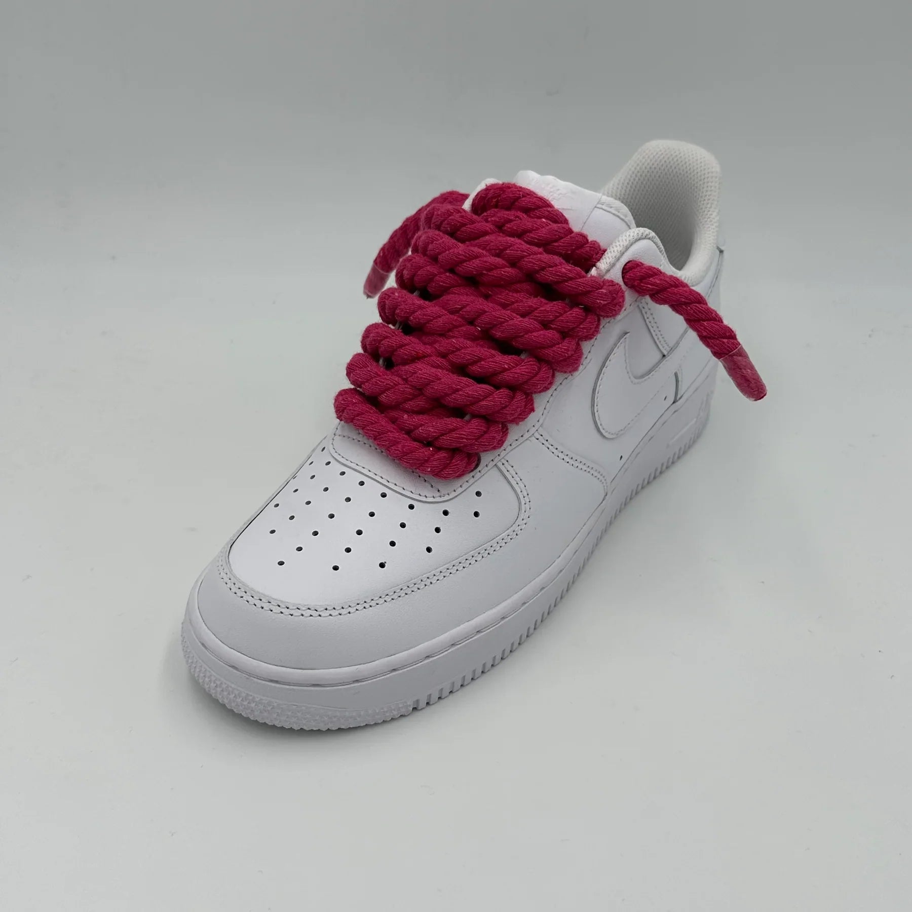 NIKE AIR FORCE 1 CUSTOM "ROPE LACES PINK"
