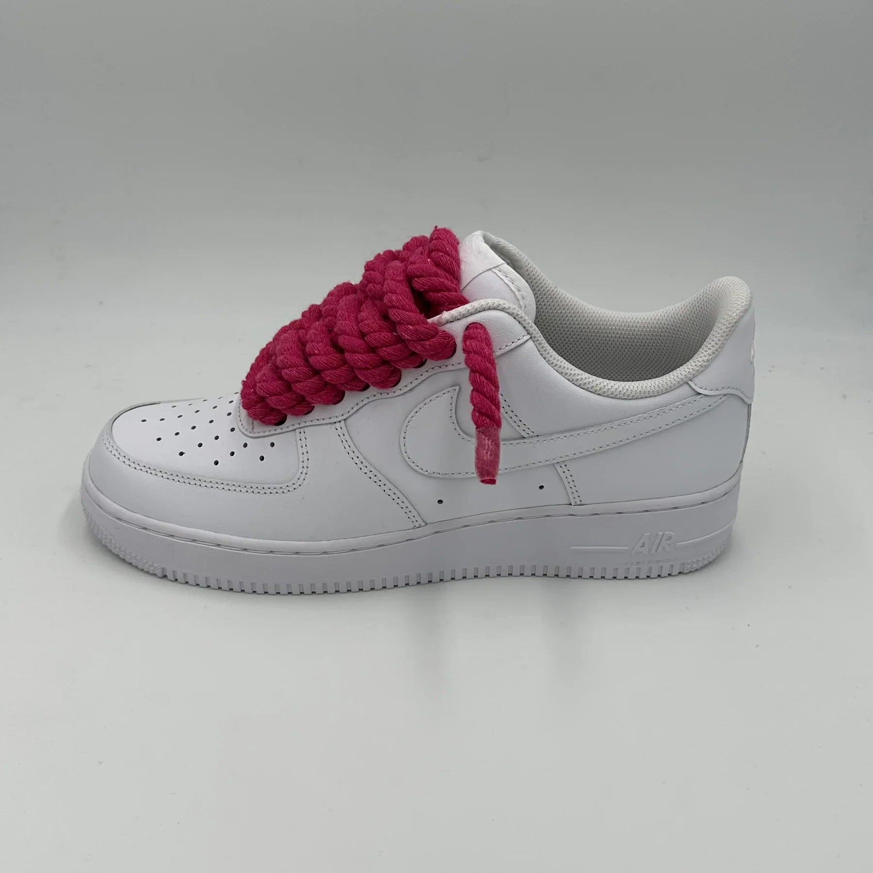 NIKE AIR FORCE 1 CUSTOM "ROPE LACES PINK"